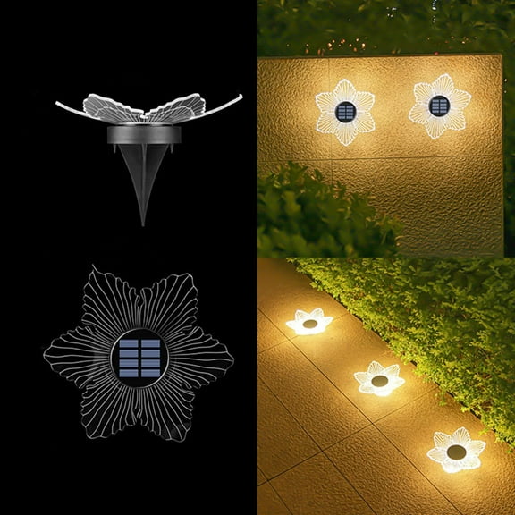 EONQY Solar Buried Light, 2 Pack Solar Fence Lights Outdoor Waterproof Solar Wall Light for Yard Deck Roof Patio Stairway Gate Lighting Decoration Black