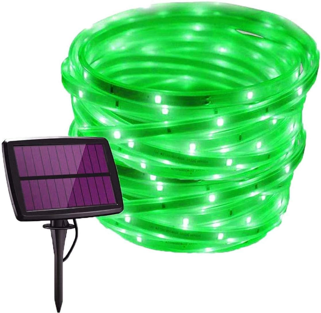 EONQY Solar LED Strip Light, 10M 240LED Flexible Light Strip Solar Outdoor Waterproof Light Strip with 4 Mode for Garden Patio Yard Path Party Christmas Decoration