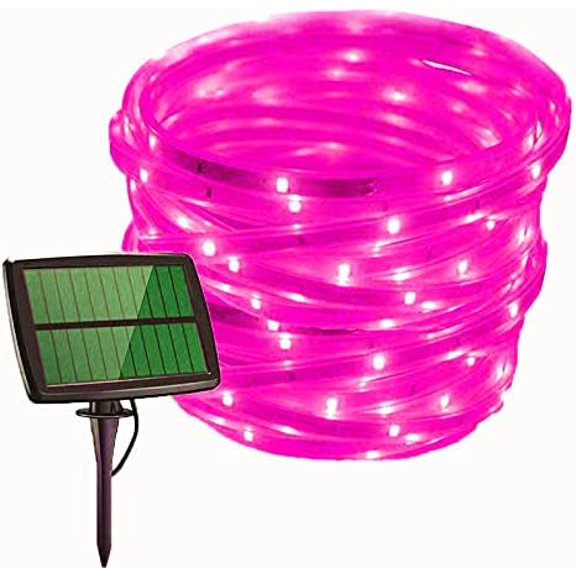 EONQY Solar LED Strip Light, 10M 240LED Flexible Light Strip Solar Outdoor Waterproof Light Strip with 4 Mode for Garden Patio Yard Path Party Christmas Decoration