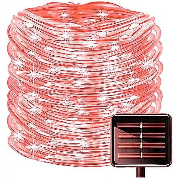 EONQY Solar String Lights Outdoor Rope Lights, 12M 100 LED Solar Garden Lights with 8 Modes for Christmas Party