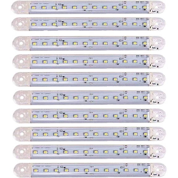 EONQY Truck Side Marker Indicators, 10pcs LED Truck Side Lights 12 SMD LED Side Marker Indicator Light Front Rear Side Light Position Lamps 24V for Auto