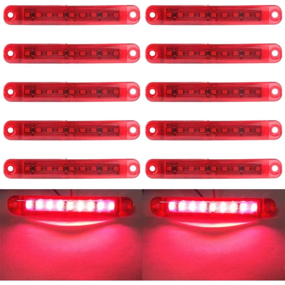 EONQY Truck Side Marker Indicators, 10pcs LED Truck Side Lights 9 SMD LED Side Marker Indicator Light Front Rear Side Light Position Lamps 12V for Auto