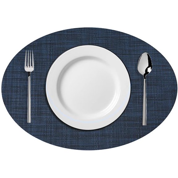 EONQY Wedge Placemats, 4Pcs Fan Shaped PVC Washable Placemats for Dining Table Mat Non-Slip Placemat Set in Kitchen Accessories