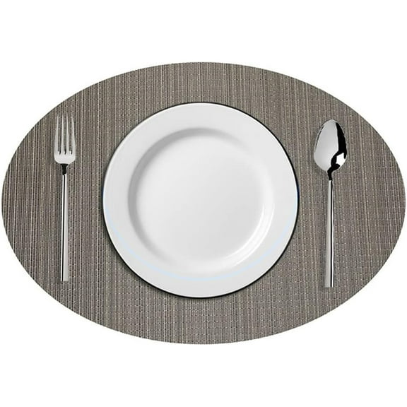 EONQY Wedge Placemats, 4Pcs Fan Shaped PVC Washable Placemats for Dining Table Mat Non-Slip Placemat Set in Kitchen Accessories