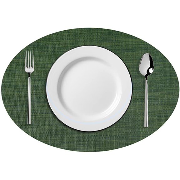 EONQY Wedge Placemats, 4Pcs Fan Shaped PVC Washable Placemats for Dining Table Mat Non-Slip Placemat Set in Kitchen Accessories