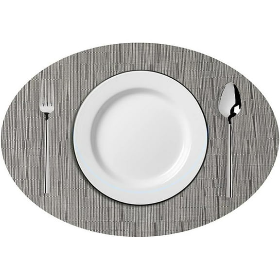 EONQY Wedge Placemats, 4Pcs Fan Shaped PVC Washable Placemats for Dining Table Mat Non-Slip Placemat Set in Kitchen Accessories