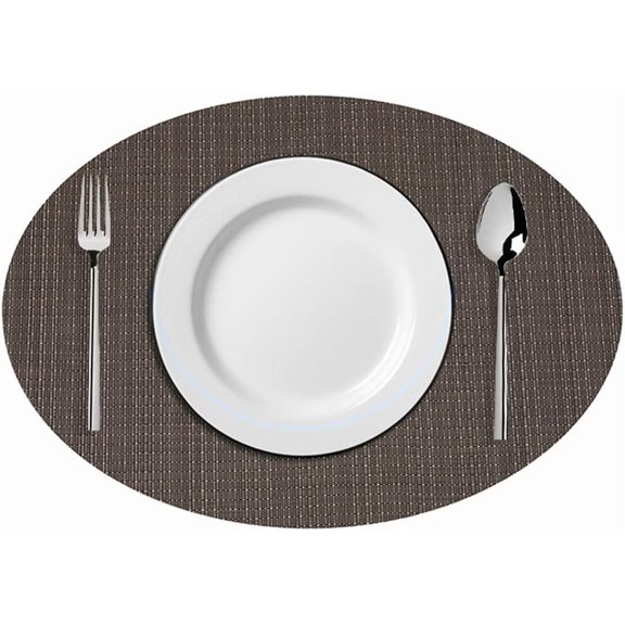 EONQY Wedge Placemats, 4Pcs Fan Shaped PVC Washable Placemats for Dining Table Mat Non-Slip Placemat Set in Kitchen Accessories