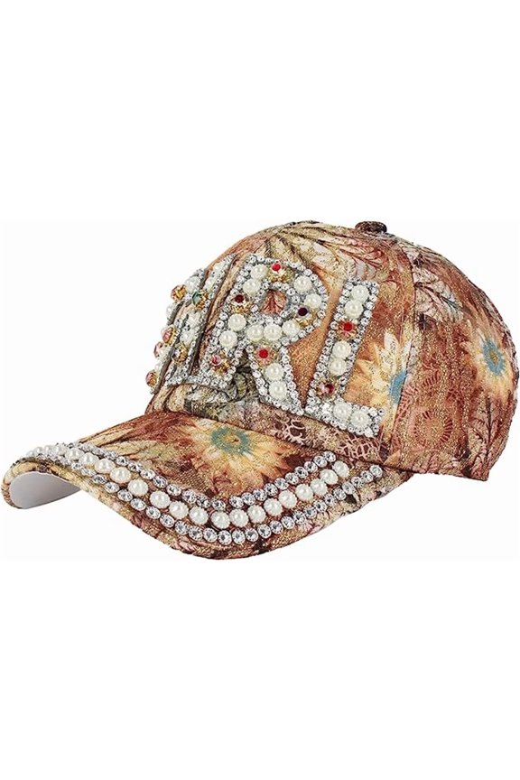 Women Rhinestone Crystals Baseball Cap Bling Bling Adjustable Sun Hat Hip Hop Caps Fashion Hats