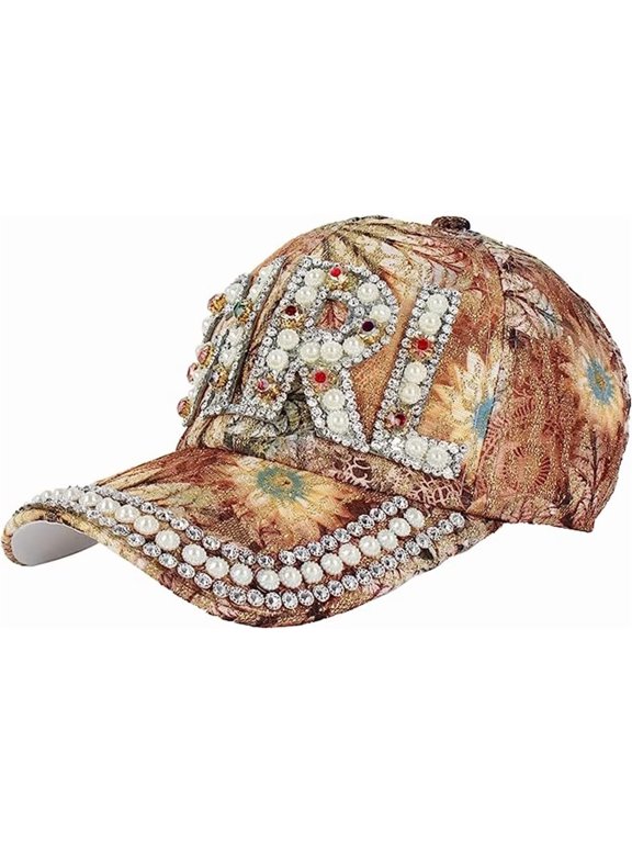 Women Rhinestone Crystals Baseball Cap Bling Bling Adjustable Sun Hat Hip Hop Caps Fashion Hats
