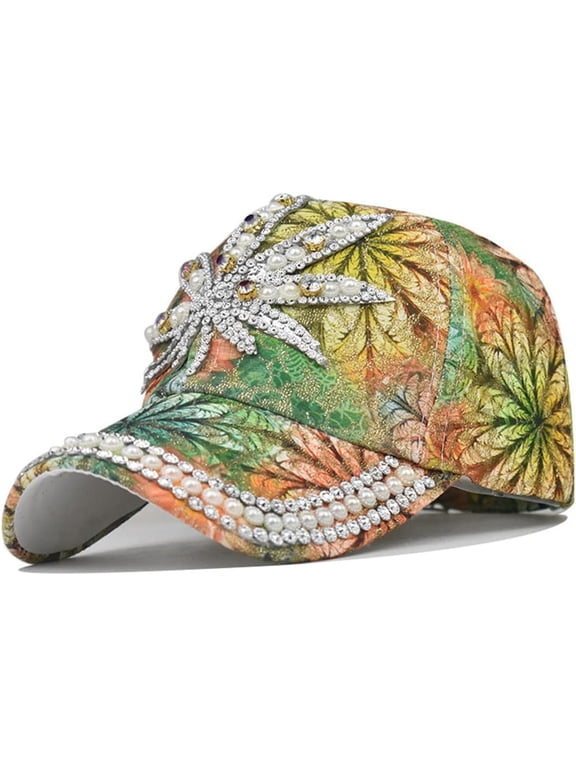 Women Rhinestone Crystals Baseball Cap Bling Bling Adjustable Sun Hat Hip Hop Caps Fashion Hats