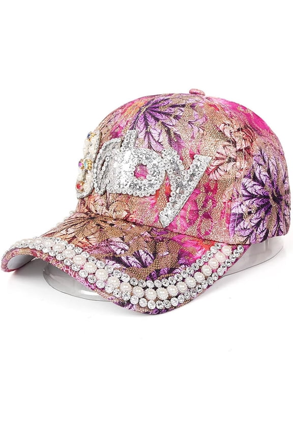 Women Rhinestone Crystals Baseball Cap Bling Bling Adjustable Sun Hat Hip Hop Caps Fashion Hats