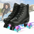 thumbnail image 1 of EONROACOO Black Roller Skates for Women Men, Light-up Skates for Girls(Women 8/Men 6.5), 1 of 11