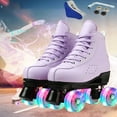 thumbnail image 1 of EONROACOO Purple Roller Skates for Women Girls, Teen Adult Light up Skates(Women 6/Men 4.5), 1 of 10