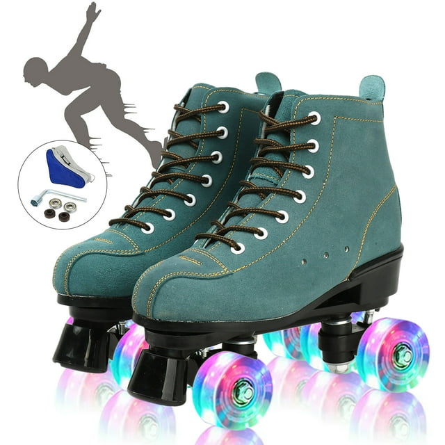 Skate Professional Womens Black Roller Skates High Top Light