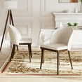thumbnail image 1 of EOP Modern Upholstered Dining Chairs Set of 2, Wooden Dining Side Chairs with Curved Backrest, Armless Kitchen Chairs for Dining Room & Restaurant, Beige, 1 of 6