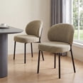 thumbnail image 1 of EOP Upholstered Dining Chairs Set of 2, Mid-Century Modern Dining Room Chairs with Curved Backrest and Metal Legs, Chair Kitchen for Dining Room, Camel, 1 of 11