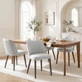 thumbnail image 1 of EOP Upholstered Dining Chairs Set of 4, Farmhouse Fabric Kitchen Chairs with Solid Wood Legs, Modern Restaurant & Cafe Side Chairs for Home Dining Room, Light Gray, 1 of 10