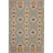 EORC 6 x 9 ft. Piled Killim Traditional Area Rug - Light Blue