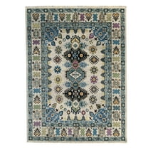 EORC Beige Hand Knotted Wool Traditional Malayer Collection Rug, 9' x 12'