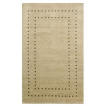 EORC Beige Handmade Wool Transitional Lori Baft Rug, 12' x 15'
