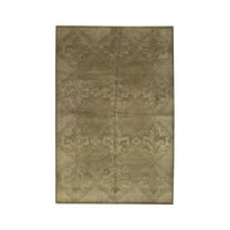 EORC Beige Handmade Wool Transitional Ningxia? Rug, 8'9 x 12'3
