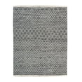 thumbnail image 1 of EORC Black Handwoven Wool Contemporary Punja Kilim Rug, 2' x 6'-Color:Black,Material:Wool, 1 of 4