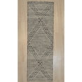 thumbnail image 1 of EORC Black Handwoven Wool Contemporary Punja Kilim Rug, 2' x 8'-Color:Black,Material:Wool, 1 of 3