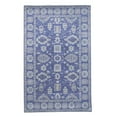 thumbnail image 1 of EORC Blue Hand-Tufted Wool Traditional Overdyed Rug, 6' Round, 1 of 9