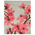 thumbnail image 1 of EORC Blue Hand-Tufted Wool Transitional Jasmine Rug, 8' 9 x 11' 9-Color:Blue,Material:Wool, 1 of 3