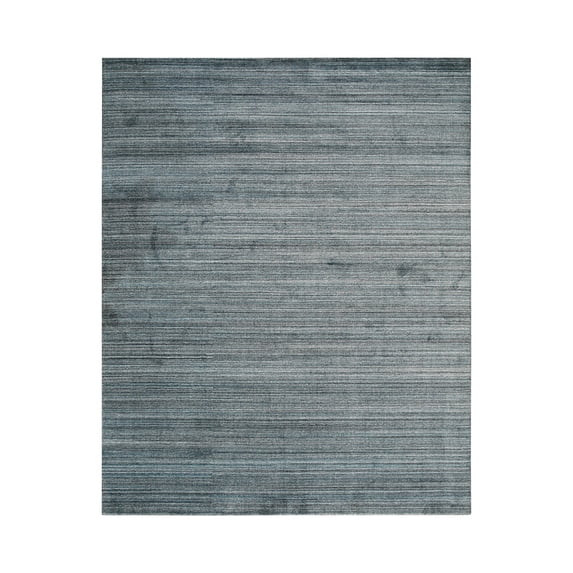 EORC Blue Handloomed Wool Contemporary Super Grass Rug, 8' x 10'-Color:Blue,Material:Wool