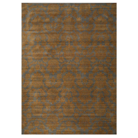 Blue Transitional Floral Himalaya Area Rug, Made in India