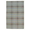 thumbnail image 1 of EORC Blue Handmade Wool Transitional Plaid Rug, 10' x 14'-Color:Blue,Material:Wool, 1 of 5