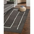 thumbnail image 1 of EORC Brown Hand-Woven Wool Contemporary Natural Wool Flat Area Rug, 1 of 10