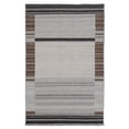 thumbnail image 1 of EORC Brown Hand Woven Wool and Viscose Modern Reversible flat weave Durry Rug, 3' x 5'-Color:Brown,Material:Wool, 1 of 11