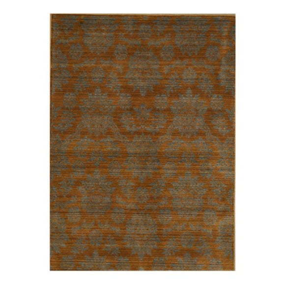 EORC Brown Machine-Made Wool Transitional Himalaya Area Rug, 5' x 8'