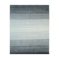 thumbnail image 1 of EORC Charcoal Handloomed Wool Transitional Rainbow Loom Rug, 5' x 8', 1 of 5