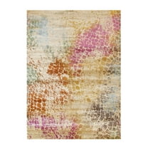 EORC Ivory machine-made Polypropylene Bohemian Capella Rug, 7'10 x 9'10