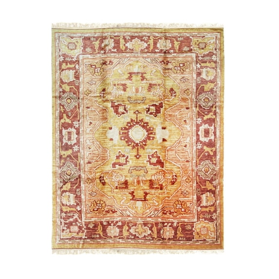 EORC FAAN19GD9X12 9 x 12 ft. Angora Oushak Traditional Area Rug, Gold