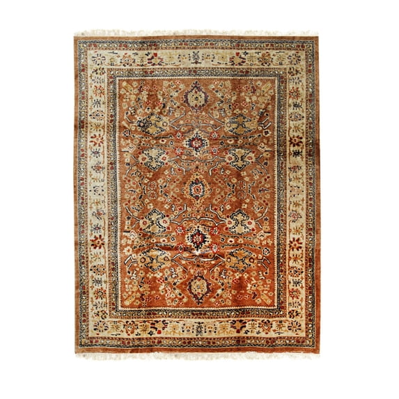 EORC FAAN40BN9X12 9 x 12 ft. Angora Oushak Traditional Area Rug, Brown
