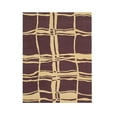 thumbnail image 1 of EORC FAM022PL6X8 6 x 8 ft. Modern Flat Contemporary Weave Wool Area Rug, Purple, 1 of 4