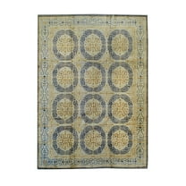 EORC FASP075BG6.5X10 Handwoven Wool Spanish Style Rug, 6.5' x 10', Beige Area Rug