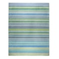thumbnail image 1 of EORC FLX02GN10X14 Hand-Knotted Wool Knotted Striped Rug, 10' x 14', Green Area Rug, 1 of 5
