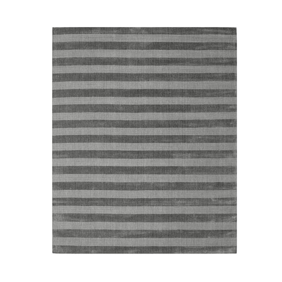EORC FM12BL9X12 Hand-Knotted Wool Loop and Pile Blue/ Gray Hand-Knotted Rug, 9' x 12', Blue and Gray Area Rug