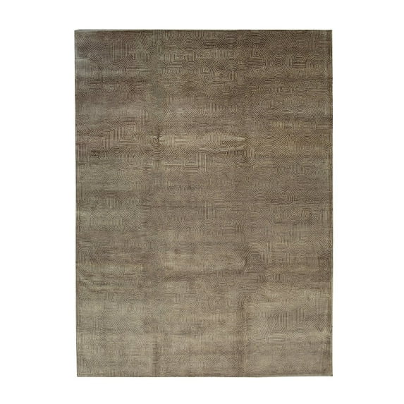 EORC Gold Wool Transitional Ningxia Rug, 7'9 x 9'8