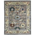 thumbnail image 1 of EORC Gray/ Gold Hand Knotted Wool Oriental  Super Grass Rug, 8' x 10', 1 of 5