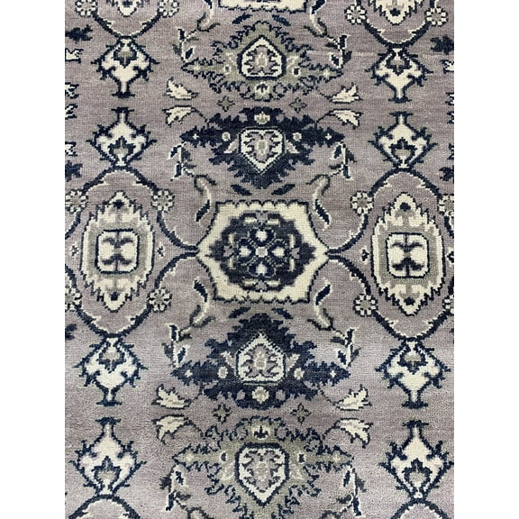 EORC Gray Hand Knotted Wool Traditional Malayer Collection Rug, 9' x 12'-Color:Gray,Material:Wool