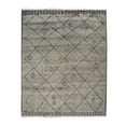thumbnail image 1 of EORC Gray Hand Knotted Wool Traditional Modern Moroccan Rug, 6' x 9'-Color:Gray,Material:Wool, 1 of 5