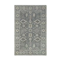 EORC Gray Hand-Tufted Wool Traditional Overdyed Rug, 8'9 x 11'9