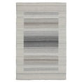 thumbnail image 1 of EORC Gray Hand Woven  Wool and Viscose Modern Reversible flat weave Dhurrie Rug, 1 of 11