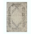 thumbnail image 1 of EORC Gray Machine-made Polyester Traditional Distressed Bohemian Moderno Medallion Rug, 5' 3 x 7' 6, 1 of 5
